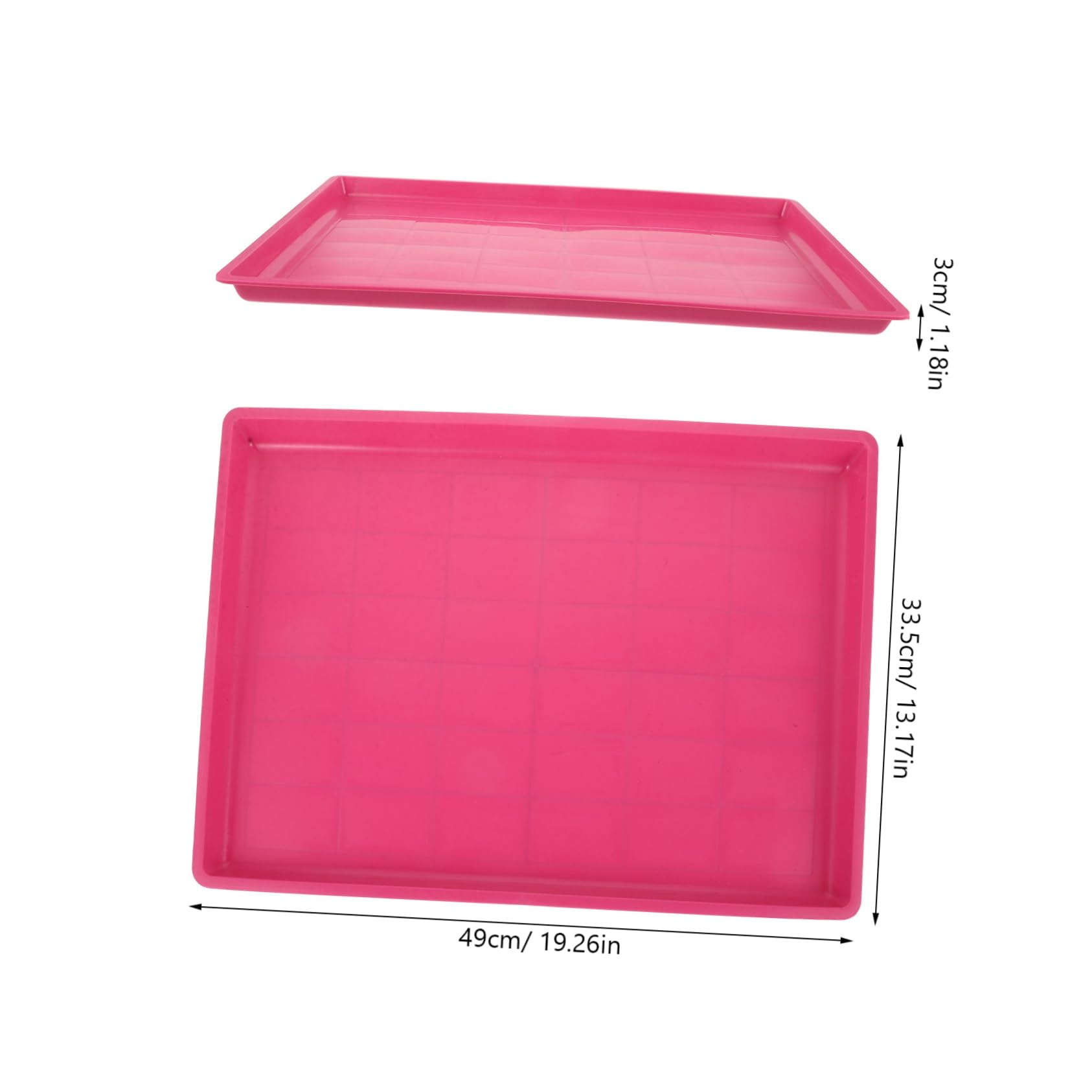 INOOMP Bac de Cage en Plastique pour Animaux de Compagnie Plateau de Remplacement pour Chiens et Bac à Litière Antidérapant 60X40 CM et Facile à Nettoyer