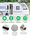 LEOKOTI RV Door Window Shade, Red Striped Blackout RV Window Shades Foldable, Rustic Red Stripe Modern Art Beige Privacy Insulation Car Covers for Camper/Truck 16