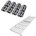 QuliMetal Grill Heat Deflectors and Stainless Steel Rack for Weber Genesis II/LX 400, Genesis II/LX E410 E415 E435 E440 S410 S415 S435 S440 Series Gas Grills