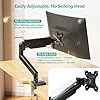 WALI Single Monitor Mount, Gas Spring Monitor Arm for 17-34 inch Screens, Adjustable Computer Monitors Stand up to 26.4lbs, with Clamp and Grommet Base, Mounting Holes 75 and 100mm (GSMP001N), Black #3