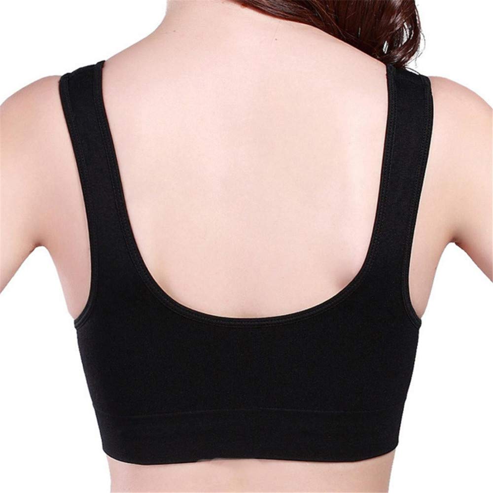 Sports Bra Yoga Fitness Single-Layer Vest No Trace Gathering Comfortable Underwear Bra (Various Styles) XXL Black