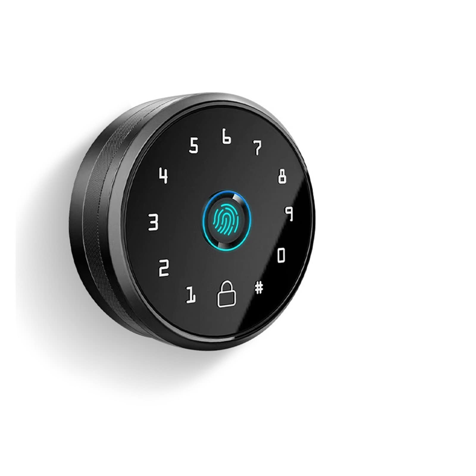CVFRDD Smart Door Knob, Handle Fully Automatic Smart Lock Fingerprint Knob Door Unlock Touch Screen App Keyless Entry Keyless Entry Door Handle(Nero)