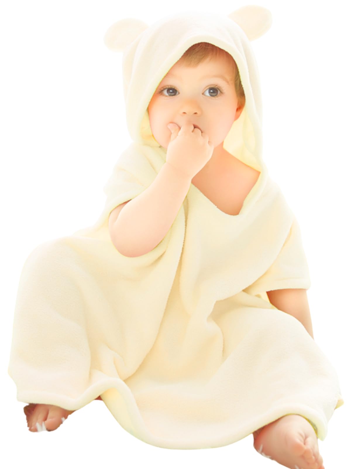 Amazon.co.jp: [MarineBlue] ベビー バスローブ くまポン 出産祝い