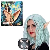 Excelente mano de obra: nuestras orejas de elfo cosplay están hechas de látex de alta calidad, duradero y reutilizable, se puede plegar, amasar, lavar. Las prótesis de las orejas de elfo te darán el aspecto de criaturas de fantasía como elfos, hadas, duendes y sprites.