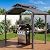 Domi 8x5FT Hardtop Grill Gazebo, Grill Canopy for Outdoor Grill w/Double Galvanized Steel Roof, 2 Side Shelves and Ceiling Hooks, Grill Tent BBQ Gazebo for Patio Garden Backyard, Grey, Gray