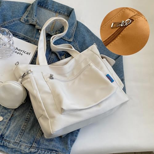 Tote Bags for Women, Large Capacity Canvas Bag, Crossbody Bag, Multi Pockets Handbag for Work Travel Shopping College3