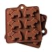 Joyi 2PCS 6-cavity Cute Dog Candy Molds Chocolate Molds, Ice Cube Molds, Silicone Baking Molds, PREMIUM Silicone Molds