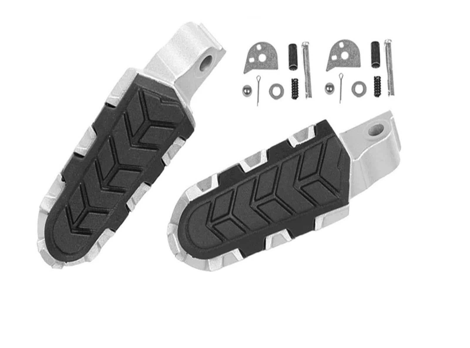 Estriberas Moto Reposapiés Traseros para Motocicleta Estriberas De Acero con Cubierta De Goma para TRK502 TRK502X 2020 TRK 502 502 X 2020 Accesorios Reposapiés(1 PC Rear Left)