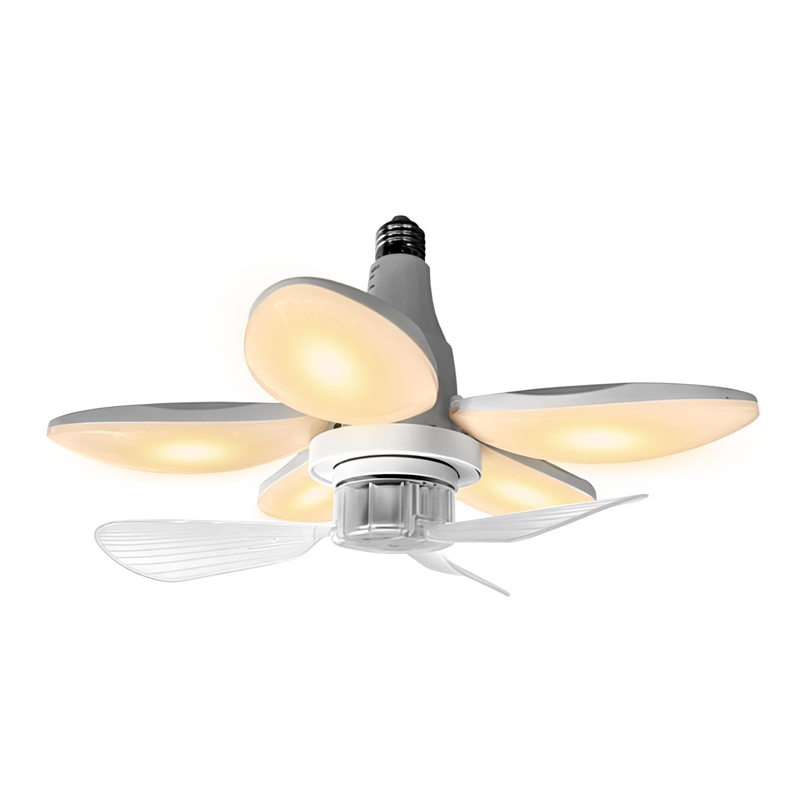 Wentylator sufitowy z oświetleniem Składana lampa zastępcza 2 w 1