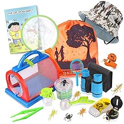 ESSENSON Outdoor Explorer Kit & Bug Catcher Kit with Binoculars, Compass, Magnifying Glass, Critter Case and Butterfly…