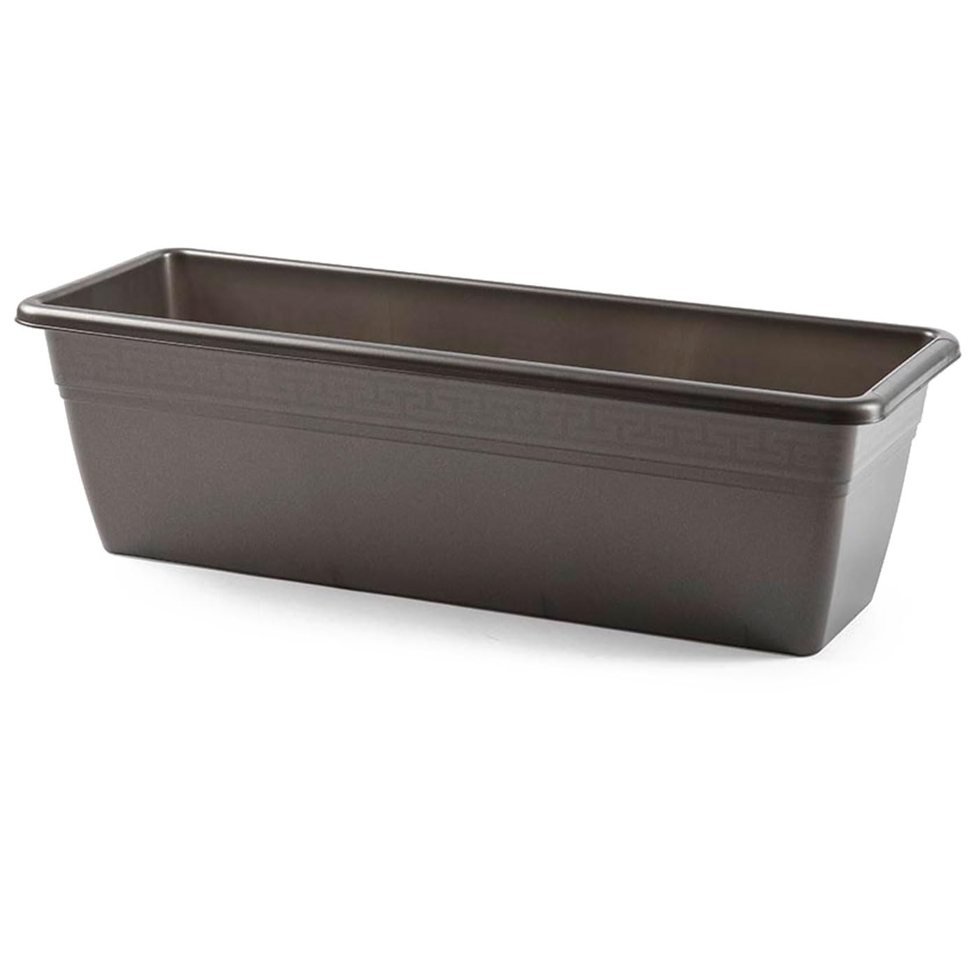 AC - Jardinera con Plato - Fabricado en Polipropileno - PLFT - Macetero para Jardin - Maceta para Plantas y Flores Rectangular de Plástico con Agujeros de Drenaje - 50 cm - Color Antracita — view 23