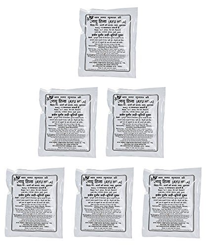 AYU HINA Bhav Nagar Gujarati Henna, Black, 40 g, Pack of 6