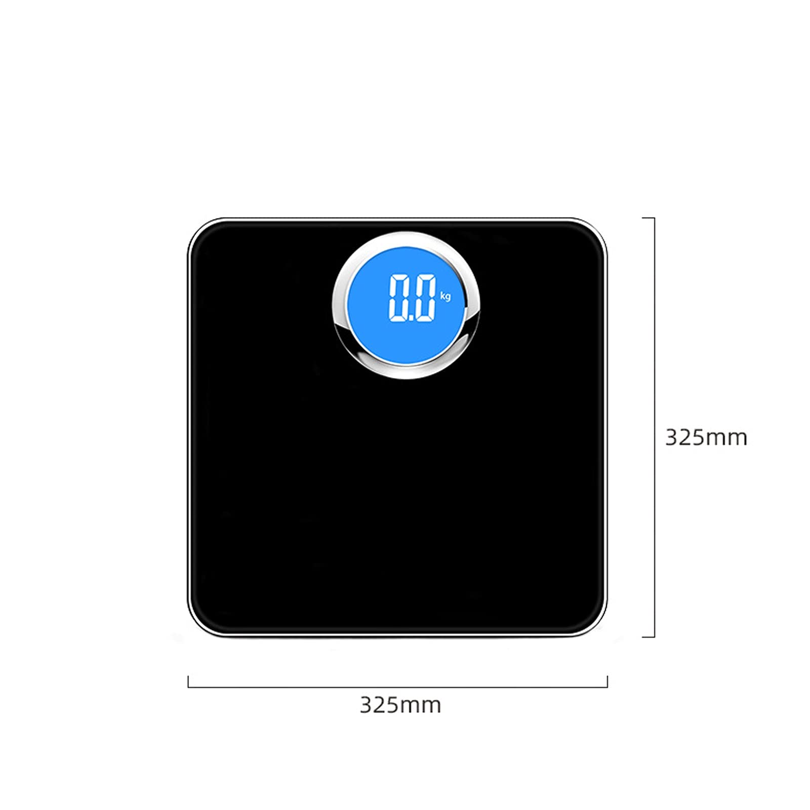 JINGYAN Básculas de Baño Digitales Escala de Peso, Escala de Cuerpo Humano, Pantalla Redonda Visión Nocturna Escala Electrónica, Báscula Electrónica para el Hogar