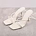 onlymakerheels Ankle Strap Square Toe Stiletto High Sandals White Size8