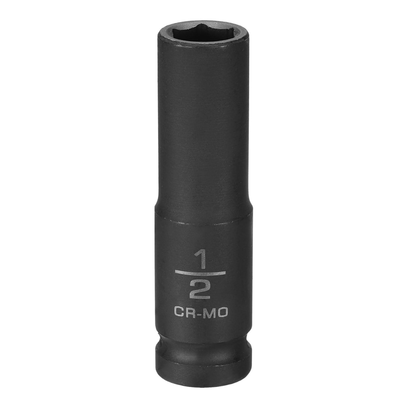 sourcing map 6 Point Shallow Impact Socket 1/2" Socket 1/2" Square Drive 78mm (3.1") Long 40CRMO for Home Auto Axle Hex Nuts Bolts Repair, Black โ image 1