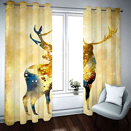 Rideaux occultants 3D faon isolant thermique tissu lourd