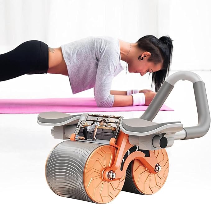 Outdazzle- Ab Roller with Handle and Knee Pad- AB Roller -for Abdominal Stomach - ab excersice equipment - abs workout equipment -with mobile holder design- ab excerciser for men | ab roller wheel 1