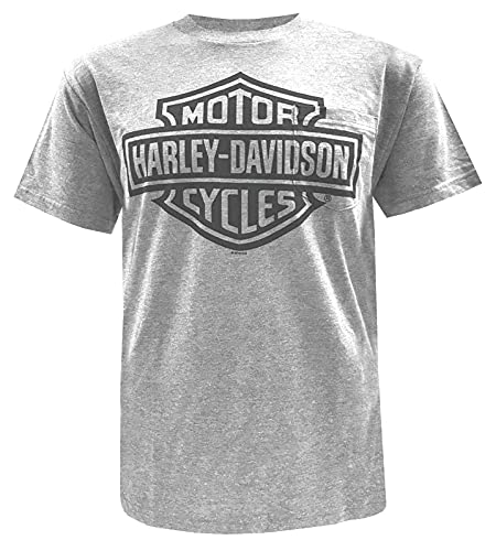 Harley-Davidson Men's Bar & Shield Logo Chest Pocket Short Sleeve T-Shirt - Gray