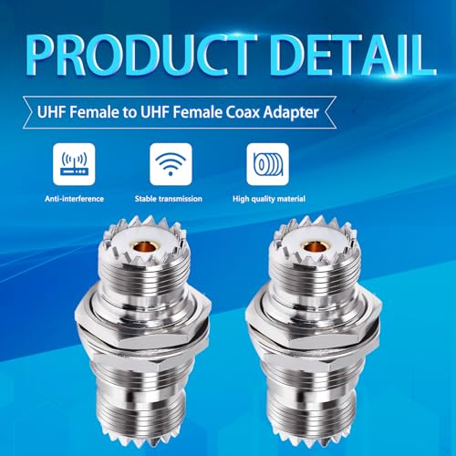 TUOLNK UHF Female a UHF Female (Tuerca) miniatura 4