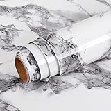 Livelynine Papel Adhesivo Para Muebles Marmol Vinilo Adhesivo Para Encimera de Cocina Gris Vinilos Para Mesas de Cocina Vinilos Para Encimeras Cocina Tableros Para Mesas Papel Marmol Gris 40CMX200CM