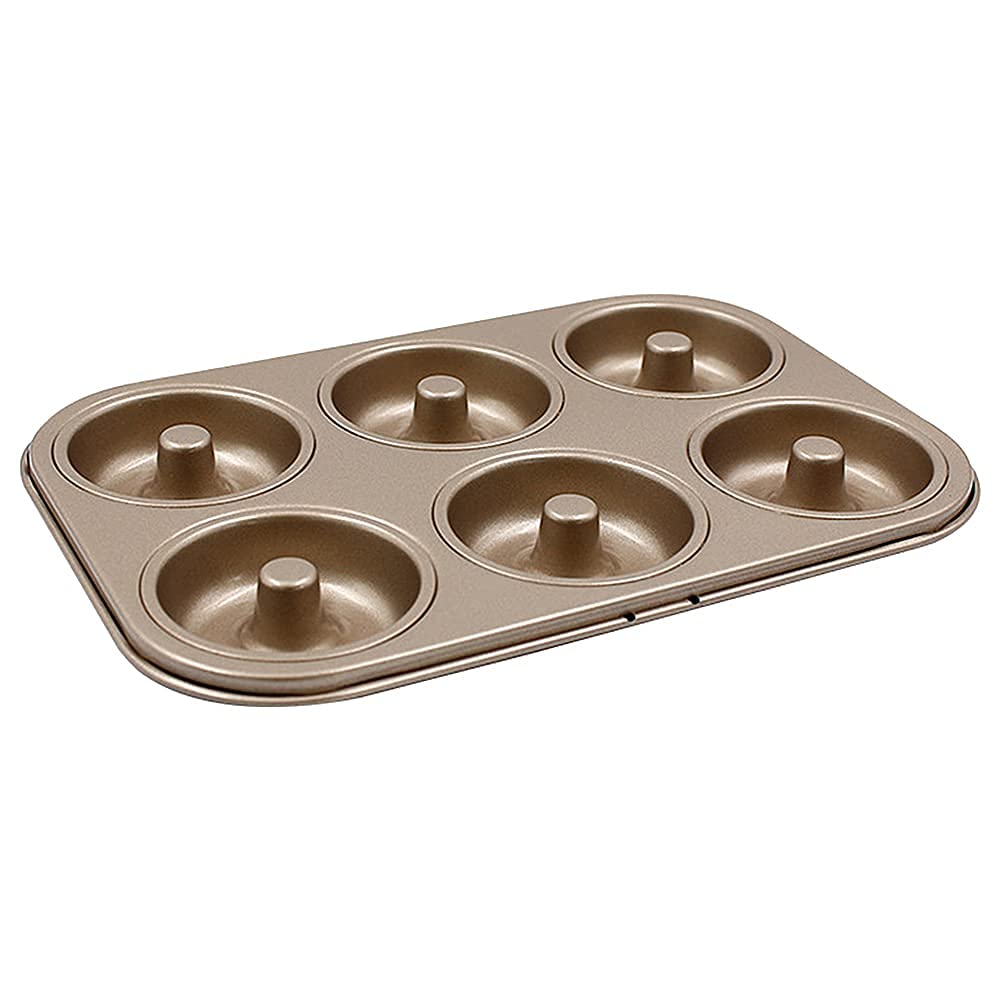 Donut-Form mit 6 Mulden, antihaftbeschichtet, Karbonstahl, Muffinform, Cupcake-Form für Donut-Muffins