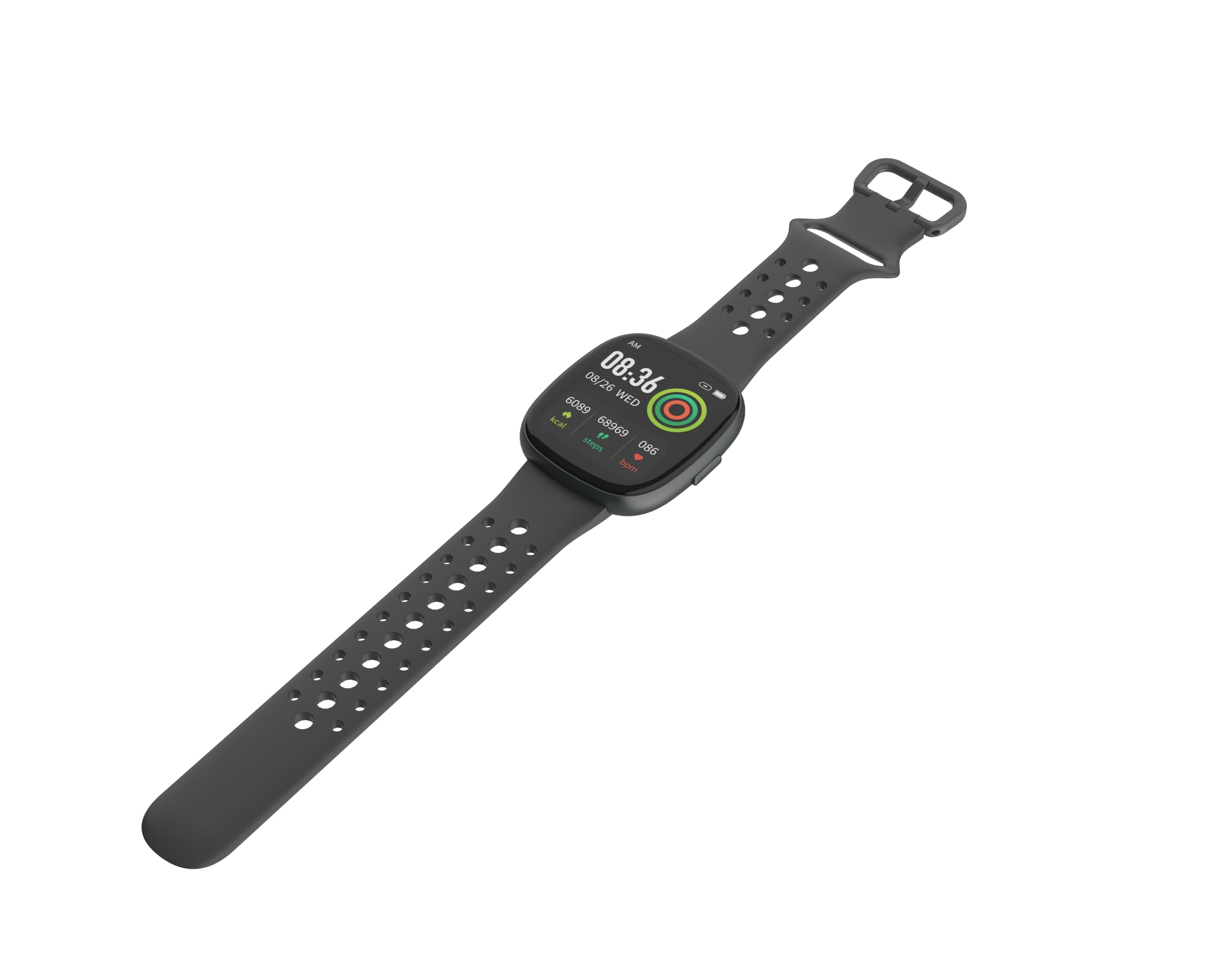 Smart Call Watch Pedometer Heart Rate Alarm Clock Outdoor Sports Monitor Gaming Multifunction Bluetooth Smart Watch (Black)