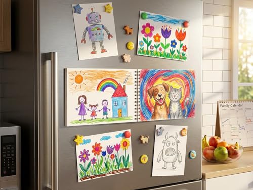 Image of Soucolor Sketch Book for Kids, 9 inch x 12 inch Kids Sketchbook, Boys & Girls Gift | 100 Sheets Tear-out Acid-Free Drawing Paper |Spiral bound Smooth Paper for Pencils Markers Crayons, Art Supplies for Kids 3+