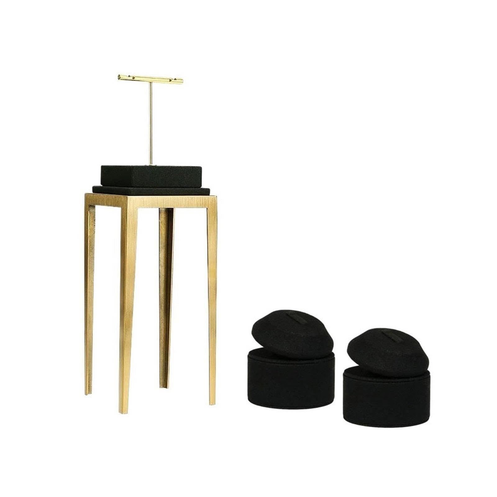 Espositore gioielli Set di supporti for gioielli con busto for collana in microfibra fondale ad arco Per conservare ed esporre i gioielli