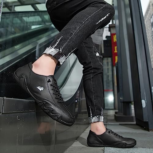 Image of baobeijiadao Men's Beck Shoes Waterproof Non Slip High Top Chukka Boots Handmade Suede Caual Outdoor Sneakers