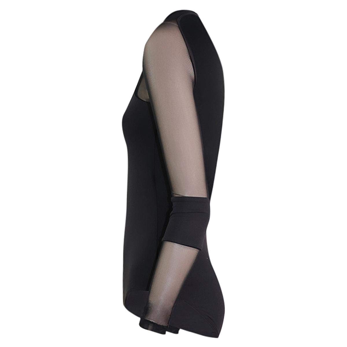 Maillot de ballet para mujer, con mangas largas, suplex/licra, fabricado en México