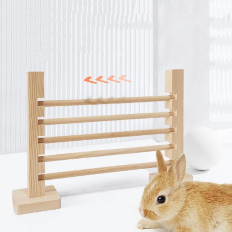 Konijnenspringstang - hindernis voor oefeningen, natuurlijk houten hindernissen, chinchilla, cavia in hoogte