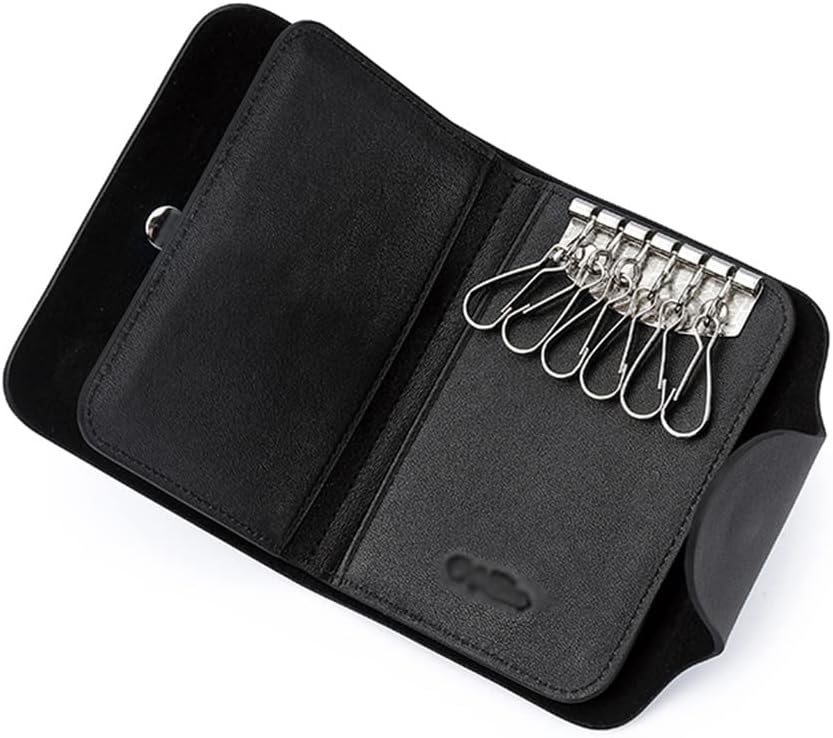 Multifunctional Key Case Men's Business Waist Hanging Key Chain Card Case Leather Key Case (D 10.5 * 8.5 * 3cm)