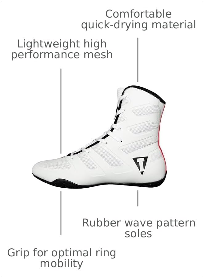 Image of Title Boxing Total Balance Shoes (White /Black, US Footwear Size System, Adult, Men, Numeric, Medium, 14)