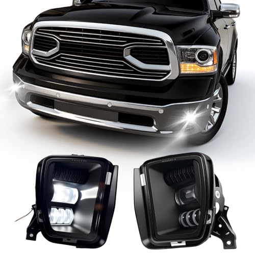 Shocklight Fog Lights Led Fit for 2013-2018 Ram 1500 & 2019-2021 Ram 1500 Classic Pickup Truck Clear Lens Front Bumper Driving Lamp… by Shocklight - Image 7