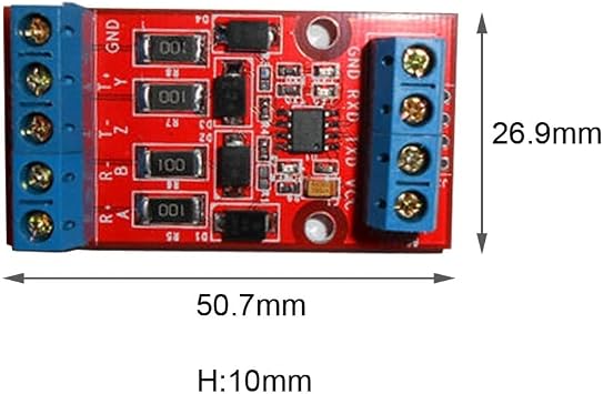 MiOYOOW RS422 to TTL Converter, 3.3V Level Converter Module Mutual Conversion with Indicator Light