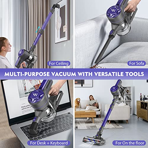 Zoker Direct Cordless Vacuum Cleaner,Stick Vacuum Cleaner With Powerful Suction,Rechargeable Vacuum 2200Mah Battery Up To 30 Mins Runtime Lightweight Vacuum Cleaner For Pet Hair Hardwood Floor #TOP5