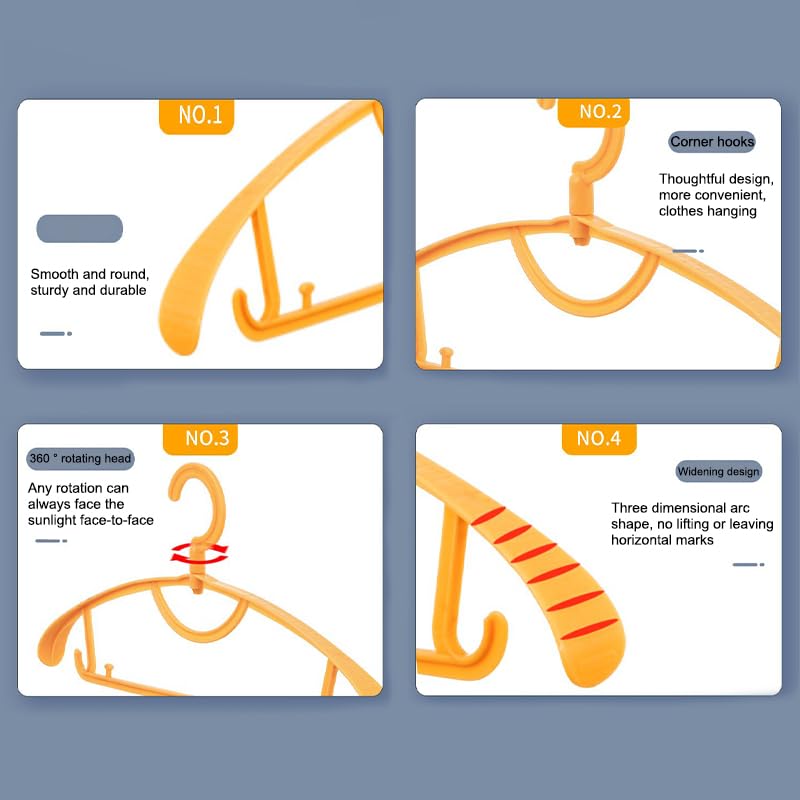 Lifeuping Adult Plastic Coat Hangers, 40cm Strong Non-Marking Non Slip Clothes Hangers for Clothes Rail & Closet, Clothing Hanger with Suit Pants Trouser Bar and Clips, Space Saving (Green)