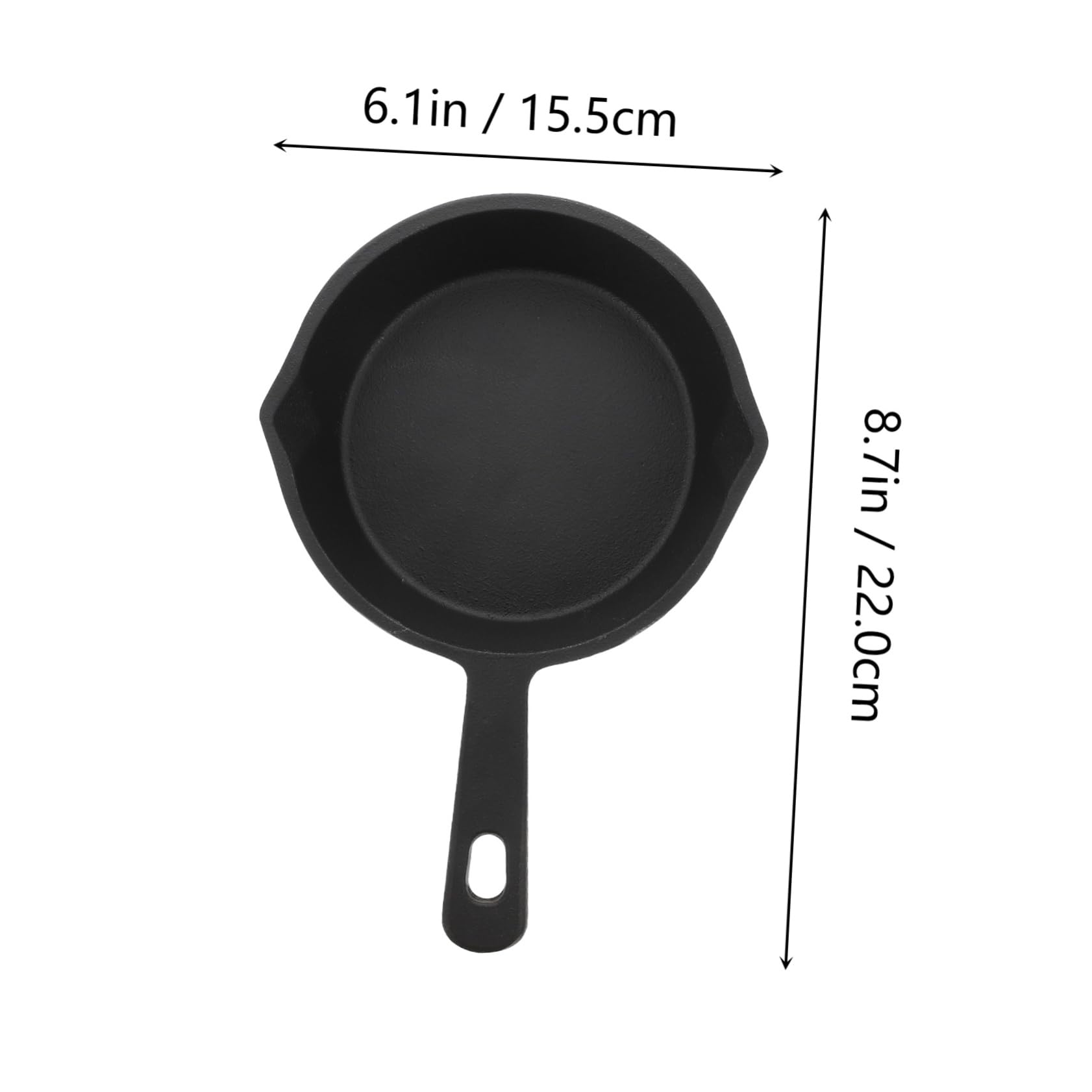 SOLUSTRE Cast Iron Square Pancake Pan Nonstick Mini Frying Pan for Gas Induction Cookers for Omelets Sandwiches Easy Release Surface Black