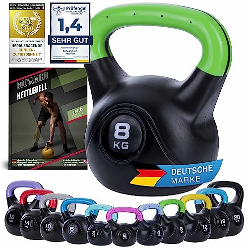 Body & Mind® Kettlebell Kugelhantel 2-20 kg - Workout Gewicht-Hantel für...