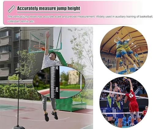 Pionowy tester skoków, regulowany pionowy tester skoków 2,5 m-3,6 m | zdrowie i fitness pionowy Challenger dla sportowców | Popraw umiejętności skoków i pomiar wydajności