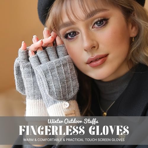 Pleneal 2 Pairs Fingerless Gloves