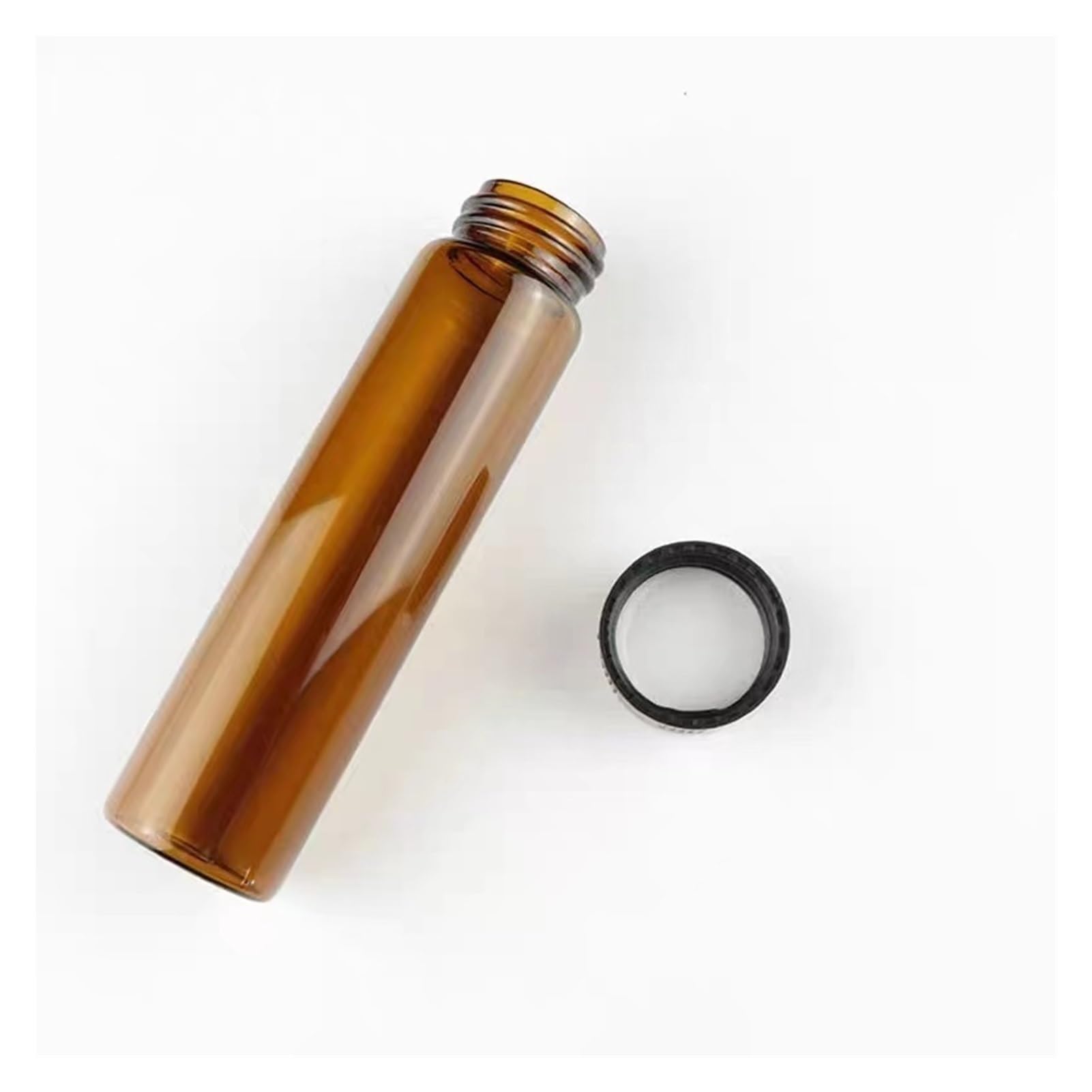 Botella para reactivos de Laboratorio, Botella de Aceite Esencial con Boca de Rosca marrón de Vidrio de Laboratorio ámbar de 2 ml a 60 ml(30ml 10pcs)