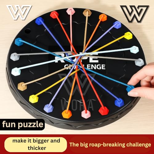Image of Wora Educational Rope Challenge Toys for 4 Year Boy - Engaging Educational Toys for 3 Year Old - Fun Kids Playing Items Indoor - Develops Motor Skills and Problem Solving