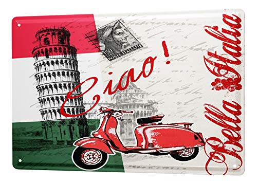 Cartel Letrero de Chapa Deco Ciudad Pisa Italia Cover