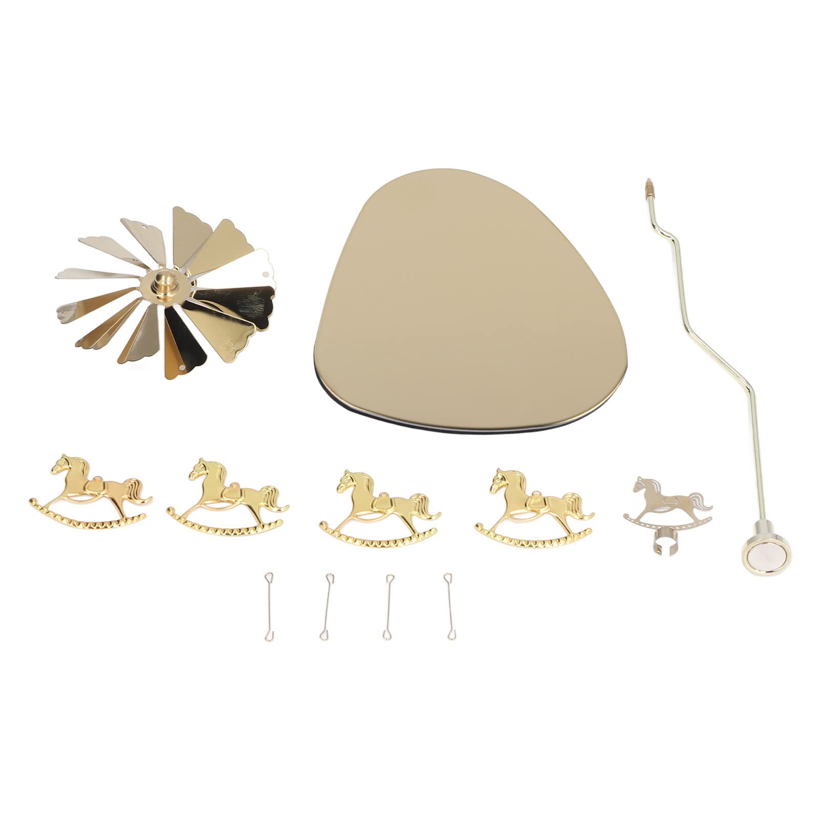 Spinning Candle Holder Round Triangle Tray Romantic European Style Stainless Steel Rotating Aromatherapy Wind Chime Candle Holder Home Decoration(#2)