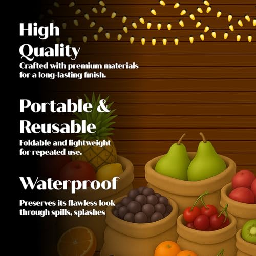Image of Just Party Fruits Theme Birthday Backdrop | Colourful Decoration Cloth Curtain for Boys & Girls | For Decoration