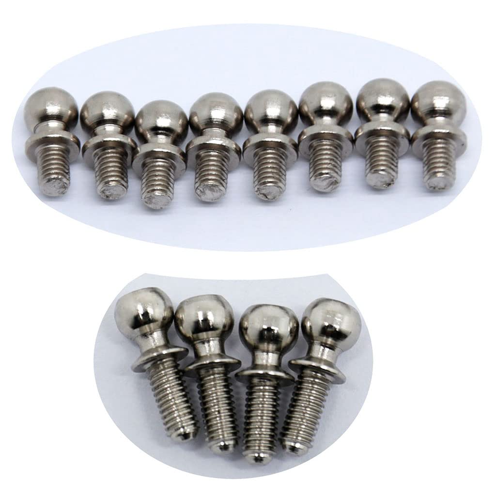 JISADER Kugelkopfschrauben Für RC-Autos – Metall, Passend Für WLtoys 144001, 124016 U.a., 4mm & 7mm