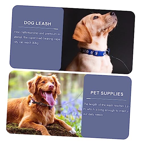 1 pç coleira para cães animais de estimação passeio seguro para cachorrinho corda de fio de aço guia