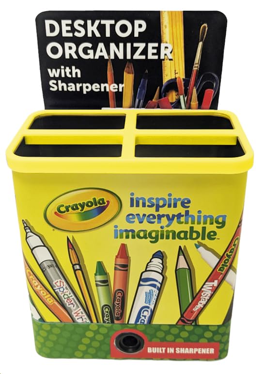 Image of Tin Box Company, Tin Organizer with Sharpener at Bottom, Crayola