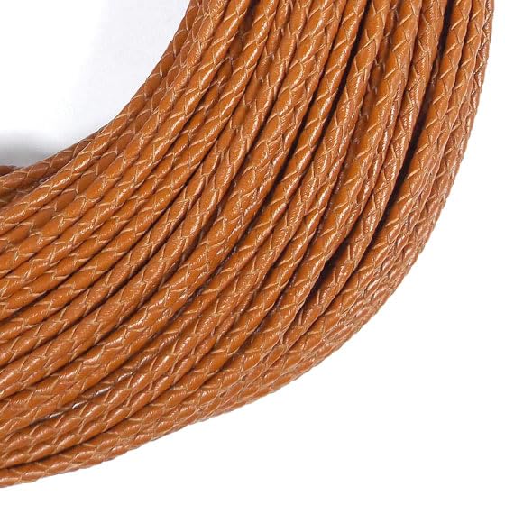 Amazon.co.jp: 牛革 編み紐 3mm 四つ編み 丸紐 レザーコード 1m単位 革